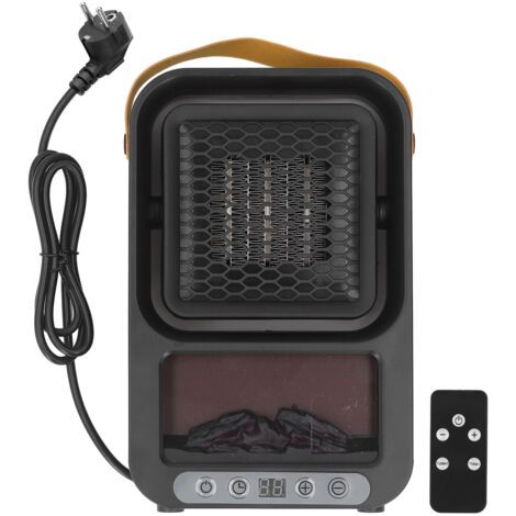 QORVA- Petit radiateur électrique Portable pour usage intérieur, 220V, silencieux, avec télécommande, pour bureau, chambre à coucher, prise ue