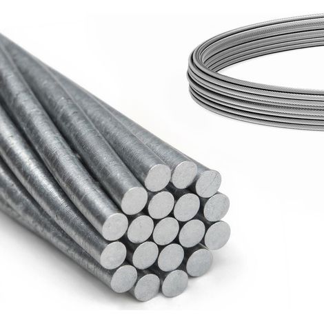 DQ-PP Câble acier galvanisé 1x19 1,5mm 30m treuil