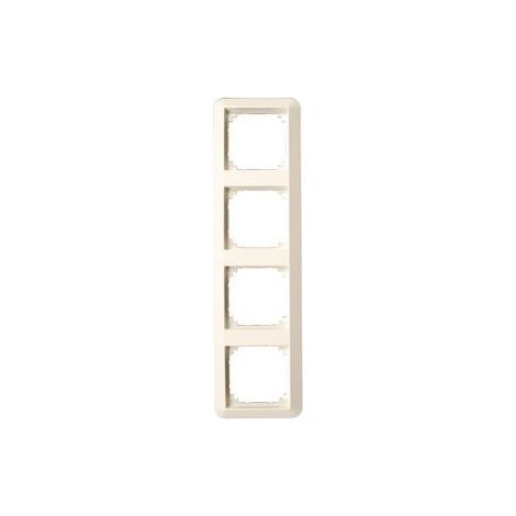 Cadre de finition 1-M Merten, 4 postes Système M blanc polaire brillant