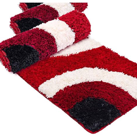 Rutschfeste, flauschige Badezimmermatte, waschbare, saugfähige Badematte, Badezimmerteppich (blau, 50x80 cm) (1/3)