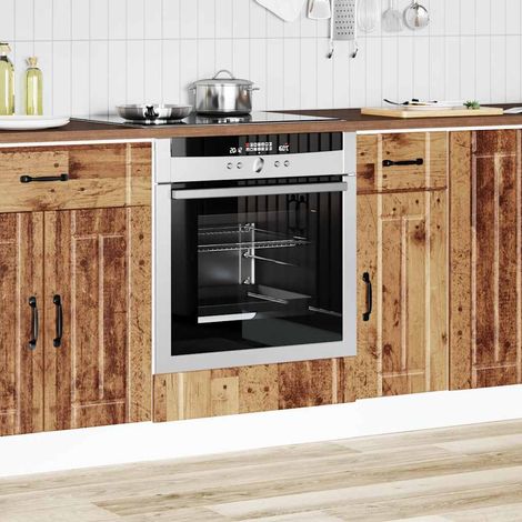Armoire de four et micro-ondes en bois d’ingénierie vieux bois 60 x 46 x 81,5 cm - PANGIVO (1/5)