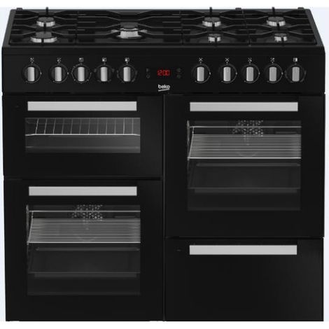Cuisiniere Piano de cuisson électrique BEKO - 6 gaz + 1 wok - 100 cm - PF335325DB