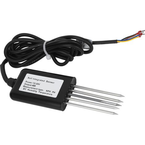 Testeur de détecteur de conductivité de capteur EC de température et d'humidité du sol RS485 5 broches PH NPK (1/5)