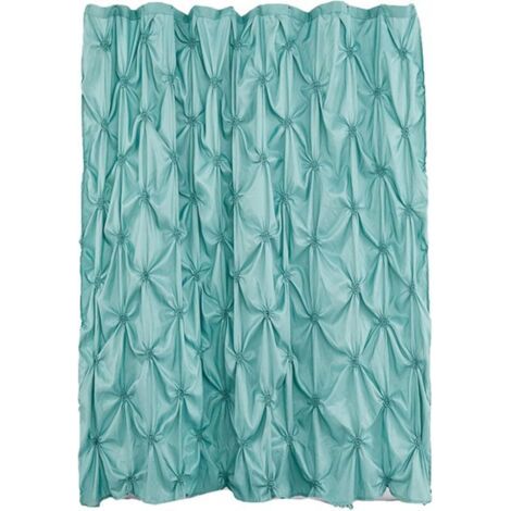 Rideau de douche à volants, rideau de salle de bain (vert) 180180cm (1/3)