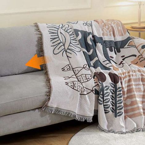 As shown in the photo, dimensions: 90 x 150 cm. Material: cotton sofa cushion, patterned chair cover, suitable for pets. (1/5)