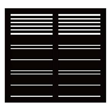 Plus Sichtschutzelement Silence 120 x 110 cm schwarz Holzzäune