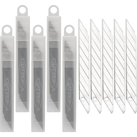 50 Lames Cutter Sécables 9mm 30 Degrés en Acier Inoxydable - Lames de Rechange Pour Cutter (1/5)