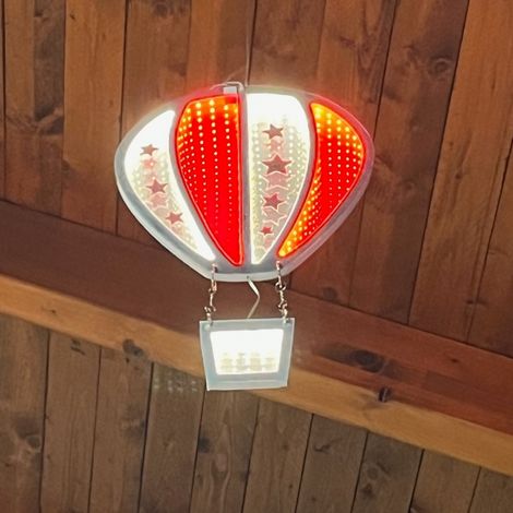 Mongolfiera con luce led 3D h 46x39 cm Luci Natalizie, addobbo natale