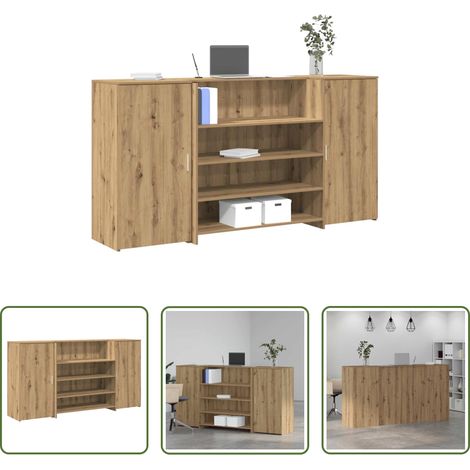 vidaXL Tresen - Empfangstheke Artisan-Eiche 200x50x103,5 cm Holzwerkstoff (1/5)