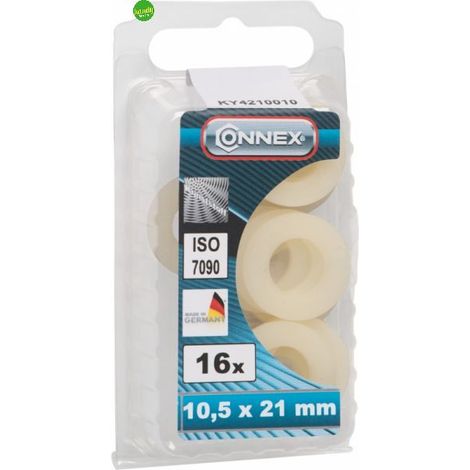 Rondelle piane in plastica M10 - 10,5 x 20 - 16 pz. (1/2)