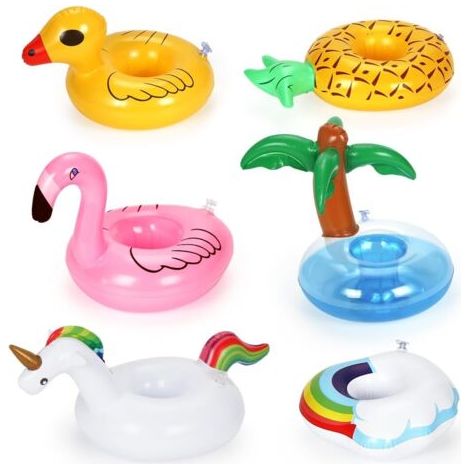 Porte Gobelet Piscine,Porte Verre Piscine,Porte-Boissons Piscine Gonflable,Bar Flottant pour Piscine,Porte Gonflable pour Baignade Fêtes de Plage Eté (1/5)