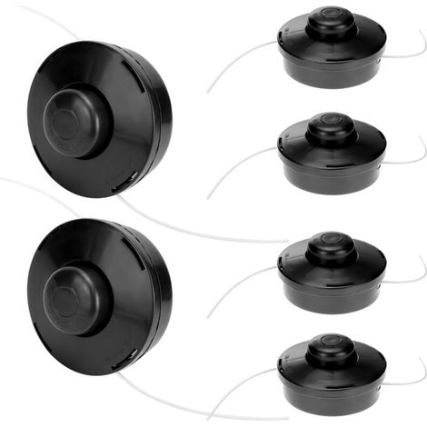 QWORK® 6-Piece Universal Trimmer Head Set, M10x1.25 Threaded Trimmer Head, Trimmer Line Spool, for M10 Trimmers (1/5)