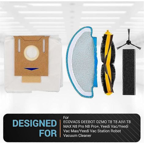 Pièce de rechange pour aspirateur robot Yeedi Vac, compatible avec les modèles ECOVACS DEEBOT OZMO T8, T8 AIVI, T8 MAX, N8 Pro et N8 Pro+. (1/4)