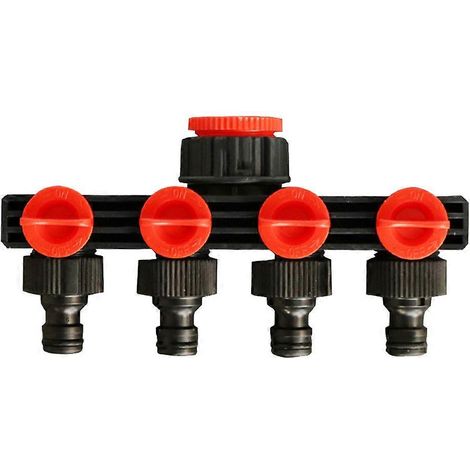 Raccord en Y à 4 voies pour arrosage automatiqueprogrammateur de tuyau d'arrosageoutil d'irrigation de jardin (1/5)