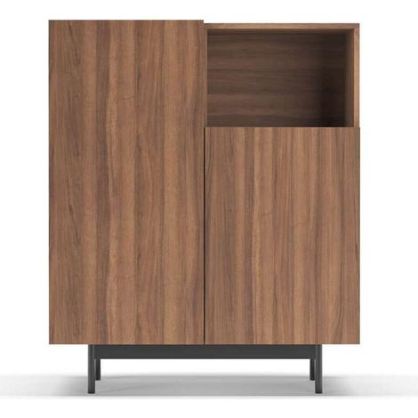 Mueble auxiliar modelo 602-1 acabado nogal, 110 x 90 x 34 (alto x ancho x fondo) (1/3)