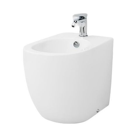 Bidet a terra 37x52 cm in ceramica bianco lucido  - Art Ceram File - Accessorio: Standard - Colore: Bianco