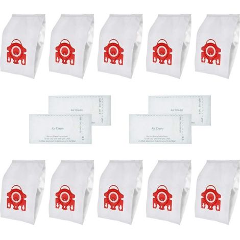 Lot 10 sacs Miele FJM – 3D efficiency – + 4 filtres HEPA – aspirateurs Miele + Hoover C2