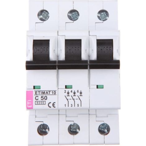 Leitungsschutzschalter 3P C 50A 6kA AC ETIMAT10 002135721