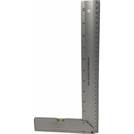 Squadra combinata in alluminio angolo 90° da 300 mm strumento per misurazione righello 91846 (1/2)