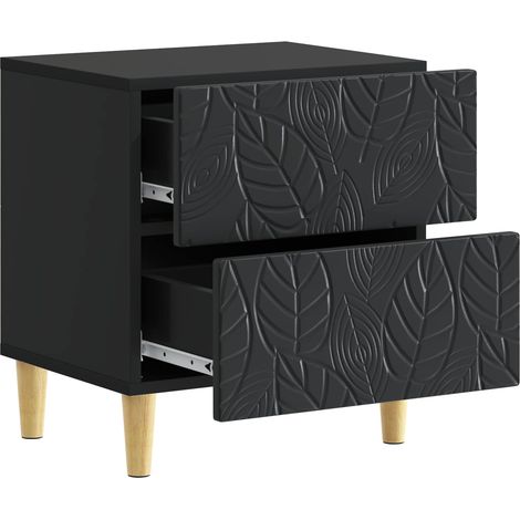Comodino Armadio da Notte Mobiletto da notte Nero 43 x 34,5 x 48 cm Legno ingegnerizzato (1/5)