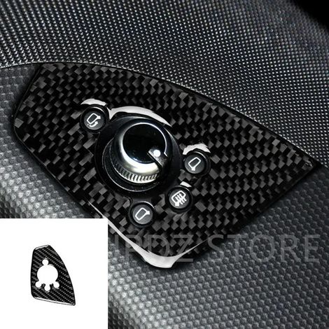 (3RHD) Autocollants en fibre de carbone pour garnitures de panneau CD, de console centrale et de commutateur de phares des Audi TT 8N et 8J MK1, MK2 et MK3. (1/4)