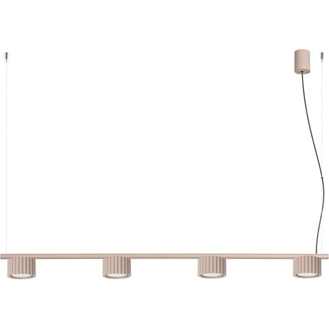 Kronleuchter AURA taupe 4xGx53 122cm Aluminium Sollux (1/5)