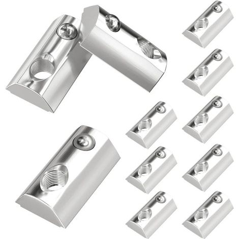 50 piezas de tuercas deslizantes M3, serie 20, tuerca de martillo, tuerca en T para riel de perfil de aluminio ranurado extruido (EU20 y M3). (1/5)