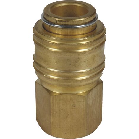 Original Einhell Schnellkupplung R 3/8 Zoll IG (Kompressor-Zubehör, Innengewinde, aus robustem Messing, für Druckluftschläuche) (1/3)