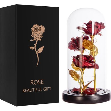 Coffret cadeau de roses, cadeau d'anniversaire pour femme, Rosen konservierte für Mama (3 Rosen) (1/5)
