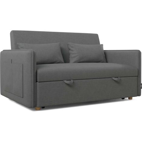 Nalui Sofá Cama Gris Antracita Nest 2 2 plazas (139x100x80cm)