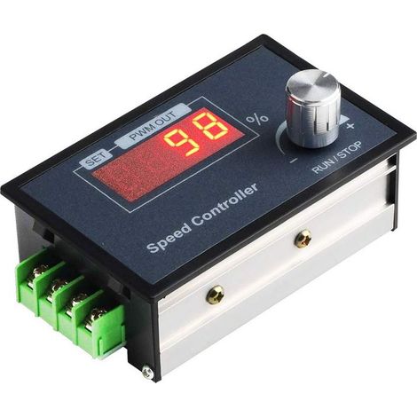 Contrôleur de vitesse du moteur DC PWM, régulateur de gouverneur sans pas réglable de vitesse DC 6-60V 12V 24V 36V 48V 30A, contrôleur de vitesse du moteur avec bouton rotatif (1/5)