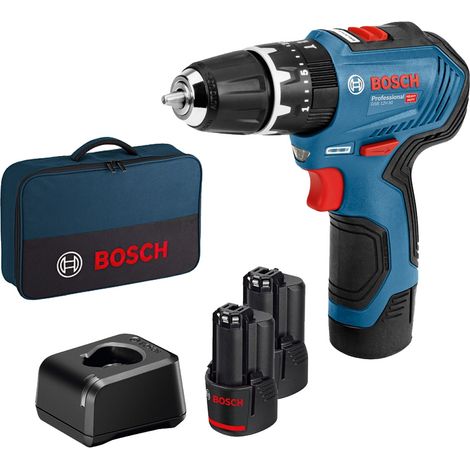 Perceuse à percussion sans fil GSB 12V-30 Bosch avec 2x2.0  appareil de positionnement GAL12V-20 et étui (1/3)