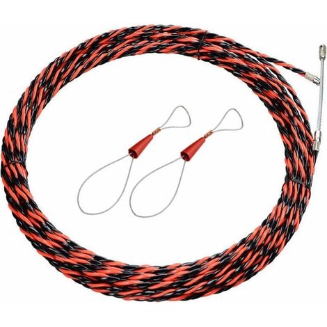 Varilla retráctil de 50 m x Ø5 mm para tirar de cables eléctricos, fabricada en acero espiral flexible para electricistas. (1/4)