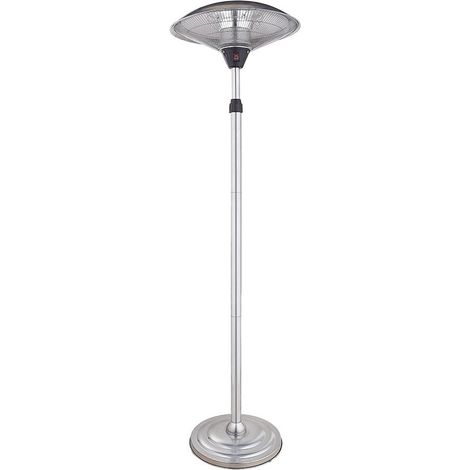 Stufa da Esterno con Base Koel Silver 2000W 2 Potenze Antiribaltamento IP34 (200xØ60x60cm)