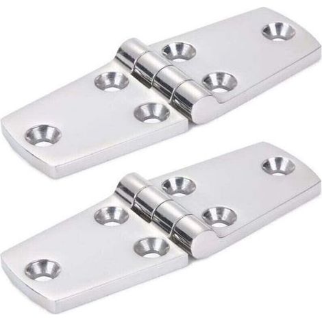 pair 2 PCS Charnière pour Navire Acier Inoxydable 316 102 × 38 mm Charniere Porte Placard Utilisé pour Les Bateaux,Yachts,Charnières de Porte Les Charnières d'Armoire Les Charnières de Raccordement. (1/5)
