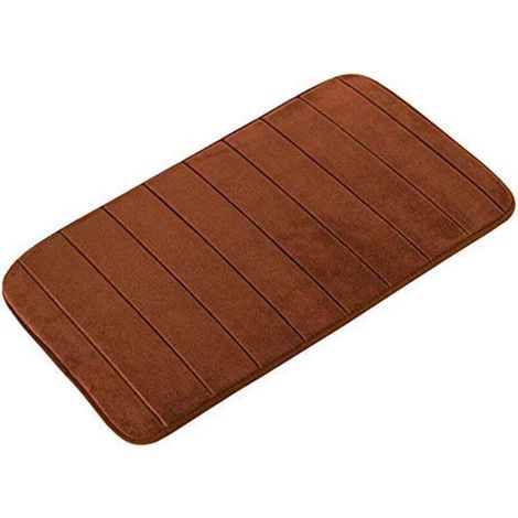 Bathroom Mat, Non-Slip Memory Foam Bath Mat for Bathroom, Microfiber (Coffee, 40x60cm) - Fei Yu (1/5)