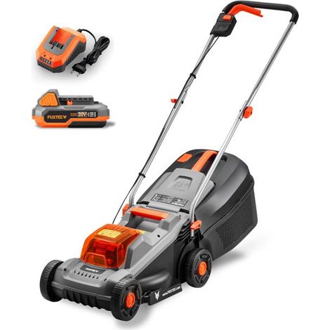 Tagliaerba a Batteria 20V FX-E1RM20ECO - Leggero, Silenzioso, Perfetto per Piccoli Giardini fino a 400 m² - sacco di raccolta da 30L