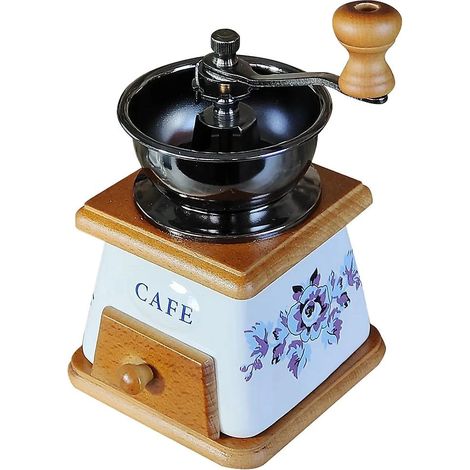 Moulin à café manuel en céramique avec mouture réglable pour expresso, cafetière à piston et café filtre, idéal pour la maison, le bureau et les voyages.-AquaForge (1/5)