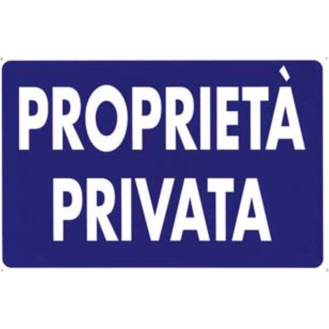Cartello proprieta’ privata - cm.30x20h. in plastica 10 pezzi