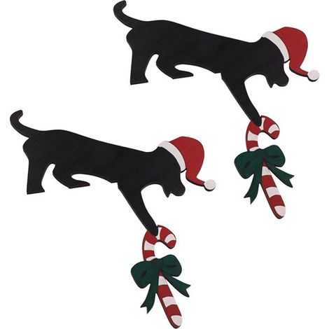 Deux tailles disponibles : Canne pour chien  Couleur : Voir photo  Matériau : Coin décoratif en bois pour cadre de porte de Noël.