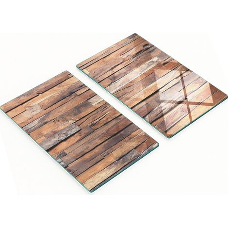 Tablas de cortar decorativas de vidrio para cocina, de pared de madera, 2x30x52 cm