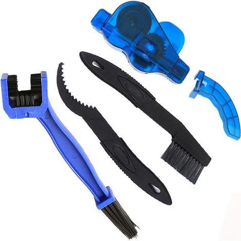 Kit de nettoyage chaîne vélo - Set lavage chaîne VTT avec brosses, goupillon, outils réparation entretien (1/5)
