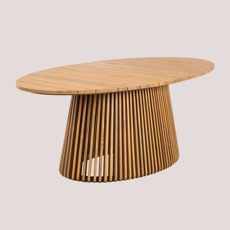 SKLUM Gartentisch oval 200x110 cm aus Akazienholz Mura Akazie Braun (1/5)