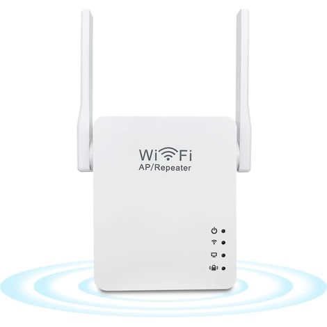 Mini-WLAN-Signalverstärker mit 2,4 GHz, mit 300 Mbit/s LAN-Anschluss, USB-Aufladung, Ethernet-Netzwerkkabel, kompatibel mit allen WLAN-Geräten (weiß) (1/5)