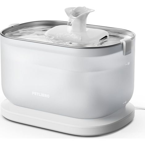 Fontaine à Eau pour Chat en Acier Inoxydable Dockstream, Pompe sans Fil, Ultra Silencieuse 23 DB, 2 Modes de Débit, sans BPA, 2,5 L (1/5)