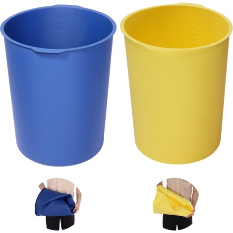 Doublure de Seau de Mélange Béton, 18,9 L, Revêtement de Seau Silicone Réutilisable Lot de 2, avec Mesures Graduées, Poignées Intégrées, pour Mélanges de Peinture, Époxy, Mortier, Mortier-colle (1/5)