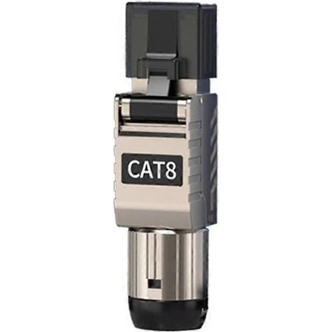 Connecteur RJ45 Cat8 pour câble Ethernet, 1 pièce. Connecteur métallique RJ45 à terminaison facile sans outil, compatible avec les câbles LAN 40G/2000 MHz (22-24 AWG). (1/5)