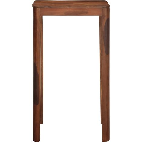 Table de bar 60 x 60 x 107 cm bois massif d'acacia (1/5)