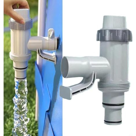 Valve à piston, pour piscine hors sol, adaptateur de tuyau de piscine, accessoires de piscine, 7,52 x 6,2 x 11,9 x 6,9 cm (1/5)