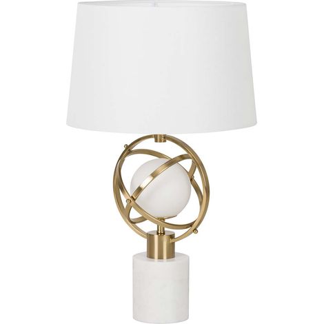 Goldene Marmor-Metall-Tischlampe 40X40X70 cm (1/5)